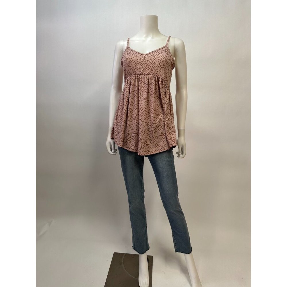 Spice Rose Pink Animal Print Sleeveless Tank Top Blouse